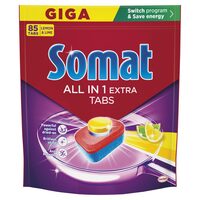 Tablete pentru masina de spalat vase Somat All in 1 Extra Lemon, 85 capsule, Lime  & Lemon