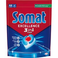 Capsule pentru masina de spalat vase Somat Excellence 3 in 1, 44 tablete gel, Lemon