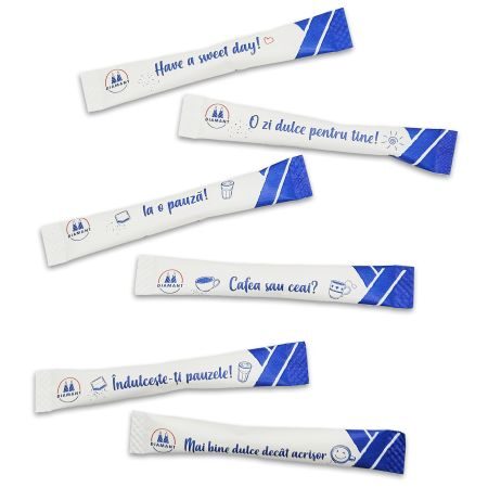 Zahar cristal alb DIAMANT, baghete stick 5 gr x 50 buc