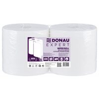 Prosoape industriale DONAU Expert, 160 metri, celuloza alb, 2 straturi, 650 foi (234 x 241 mm), 2 role/bax