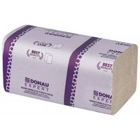 Prosoape pliate DONAU Expert, V-fold, ZZ, reciclat gri (36 gr/mp), 1 strat, 190 foi, 20 x 25 cm, 20 pachete/bax