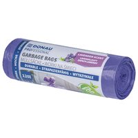 Saci menajeri cu manere DONAU PROFESSIONAL, parfum de lavanda, 120 itri, rezistenti, 10 buc/set, mov