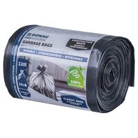 Saci pentru deseuri din constructii DONAU PROFESSIONAL, 120 litri, extra rezistenti, 142 mic, 110 x 70 cm, 10 buc/set, negru