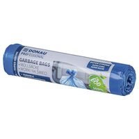 Saci menajeri cu snur DONAU PROFESSIONAL, 60 litri, super rezistenti, 10 buc/set, albastru