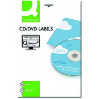 Etichete autoadezive Q-CONNECT pentru CD , albe, 25 buc/set