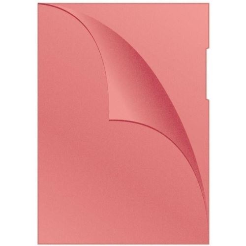 Folie protectie Q-CONNECT, A4, deschidere laterala, 120 microni, 100 file/set, rosu