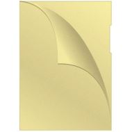 Folie protectie Q-CONNECT, A4, deschidere laterala, 120 microni, 100 file/set, galben