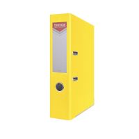 Biblioraft plastifiat OFFICE Products, 7.5 cm, colturi metalice, galben