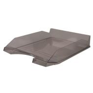 Tavita documente OFFICE Products, plastic lucios, fumuriu