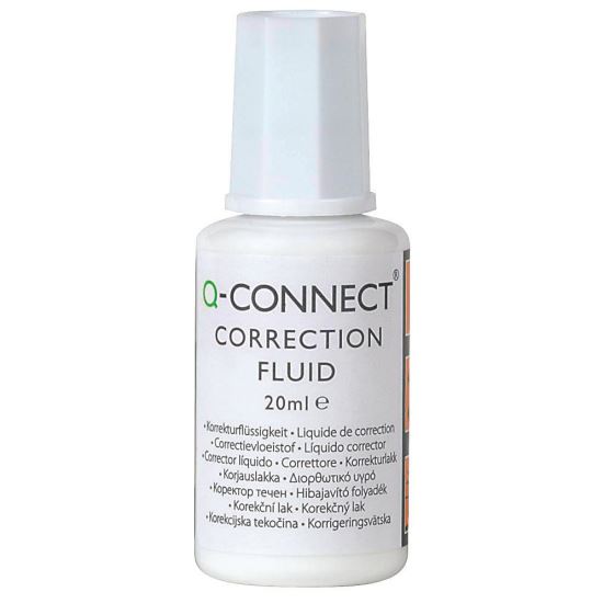 Fluid corector Q-CONNECT, 20 ml, cu pensula