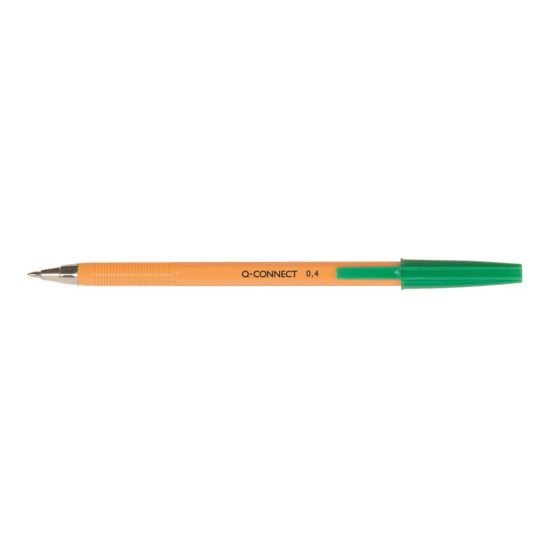 Pix fara mecanism Q-CONNECT Yellow Fine, scriere de 0.4 mm, verde