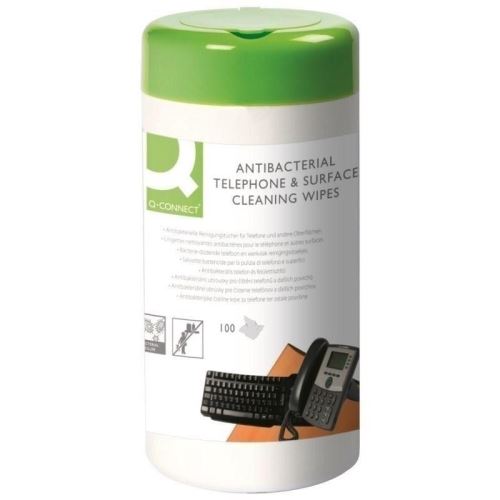 Servetele curatare Q-CONNECT antibacteriene, universale, 100 buc/tub