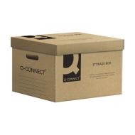 Container arhivare Q-CONNECT, cu capac, maro, 515 x 305 x 350 mm