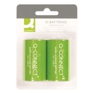 Baterii Q-CONNECT, alcaline, R20, 1.5 v, 2 buc/set