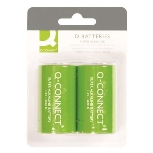 Baterii Q-CONNECT, alcaline, R20, 1.5 v, 2 buc/set