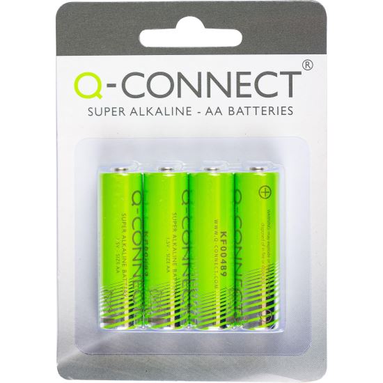 Baterii Q-CONNECT, alcaline, R6, AA, 1.5 v, 4 buc/set