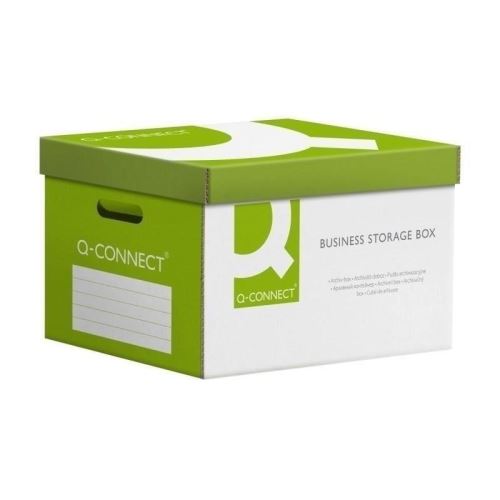 Container arhivare Q-CONNECT, cu capac, ramforsat, verde, 515 x 305 x 350 mm