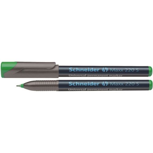 Marker permanent Schneider 220, tip S, scriere de 0.4 mm, verde