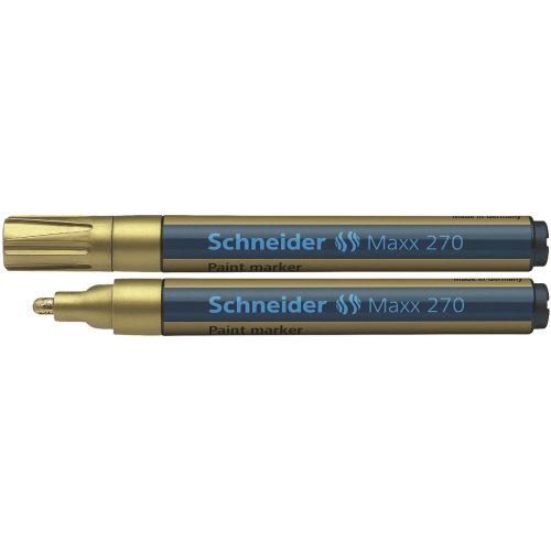 Marker cu vopsea Schneider Maxx 270, scriere de 1 - 3 mm, auriu