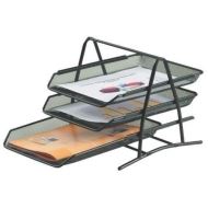 Tavita din plasa metal Eco 3 buc/set, culisante, negru
