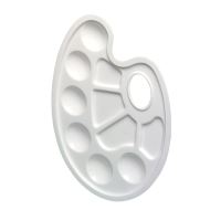 Paleta pictura Herlitz, din plastic, 23.5 x 17 cm, alb
