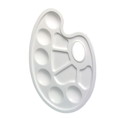 Paleta pictura Herlitz, din plastic, 23.5 x 17 cm, alb