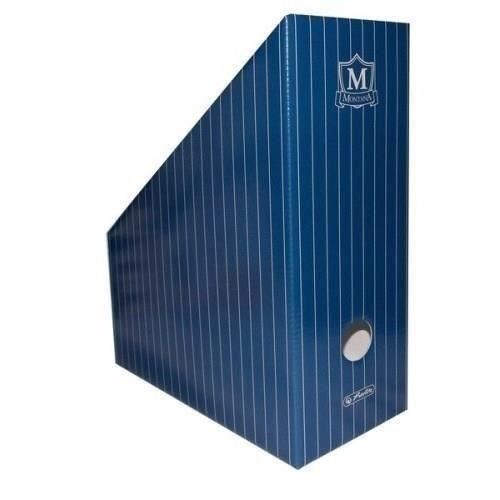 Suport vertical din carton Herlitz Montana, cotor 115 mm, albastru