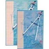 Hartie milimetrica Herlitz A4, 25 file/set