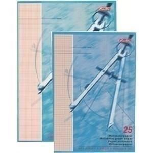 Hartie milimetrica Herlitz A4, 25 file/set