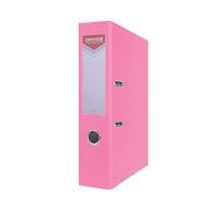 Biblioraft plastifiat OFFICE Products, 7.5 cm, colturi metalice, roz