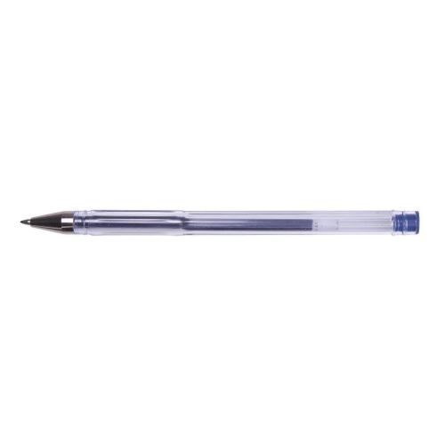 Pix cu gel OFFICE Products, corp transparent, scriere de 0.7 mm, albastru