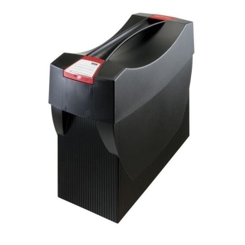 Suport dosare suspendabile HAN Swing pentru 20 dosare, cu capac si maner, 390 x 150 x 260 mm, negru
