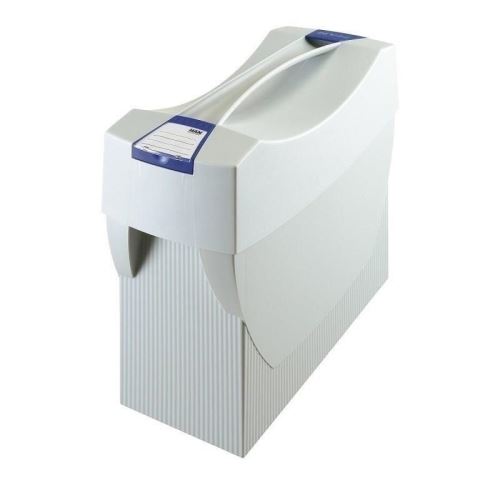 Suport dosare suspendabile HAN Swing pentru 20 dosare, cu capac si maner, 390 x 150 x 260 mm, gri