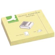 Notite adezive Q-CONNECT Z-Notez pentru dispenser, 76 x 76 mm, galben pal, 100 file