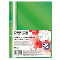 Dosar din plastic cu sina si doua perforatii OFFICE Products, verde