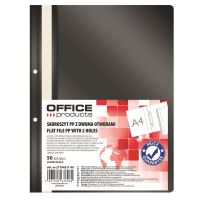 Dosar din plastic cu sina si doua perforatii OFFICE Products, negru