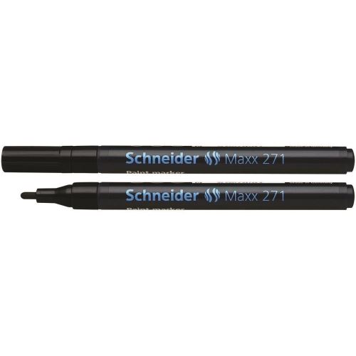 Marker cu vopsea Schneider Maxx 271, varf mediu, scriere de 1 - 2 mm, negru