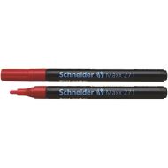 Marker cu vopsea Schneider Maxx 271, varf mediu, scriere de 1 - 2 mm, rosu