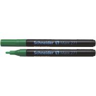Marker cu vopsea Schneider Maxx 271, varf mediu, scriere de 1 - 2 mm, verde