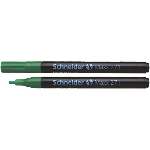 Marker cu vopsea Schneider Maxx 271, varf mediu, scriere de 1 - 2 mm, verde