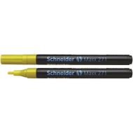 Marker cu vopsea Schneider Maxx 271, varf mediu, scriere de 1 - 2 mm, galben