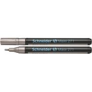 Marker cu vopsea Schneider Maxx 271, varf mediu, scriere de 1 - 2 mm, argintiu