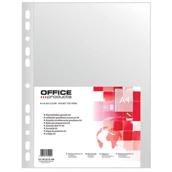 Folie protectie OFFICE Products, A4, coaja portocala, 40 microni, 100 file/set
