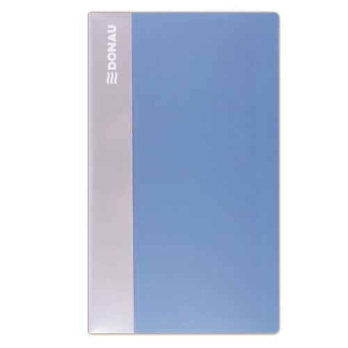 Clasor pentru carti de vizita DONAU, 480 pozitii, coperta plastic albastru deschis