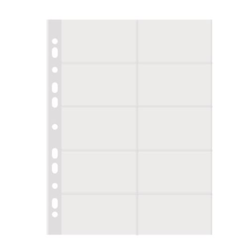 Folie protectie DONAU, A4, pentru 10 sau 20 carti vizita 95 x 60 mm, cristal, 50 microni