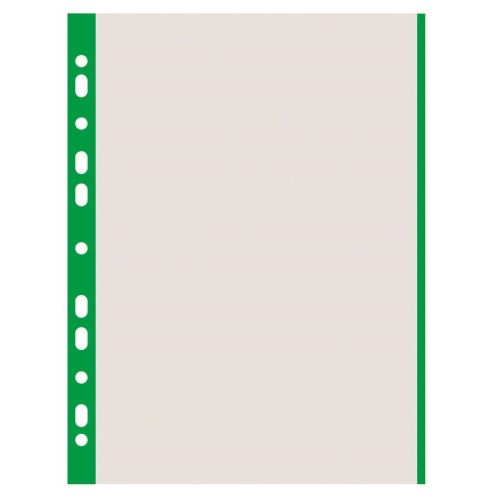 Folie protectie DONAU, A4, margine color verde, coaja portocala, 40 microni, 100 file/set