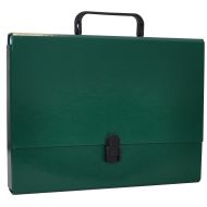 Servieta din carton OFFICE Products, burduf 50 mm, inchidere cu clip, A4+, verde