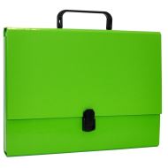 Servieta din carton OFFICE Products, burduf 50 mm, inchidere cu clip, A4+, verde deschis