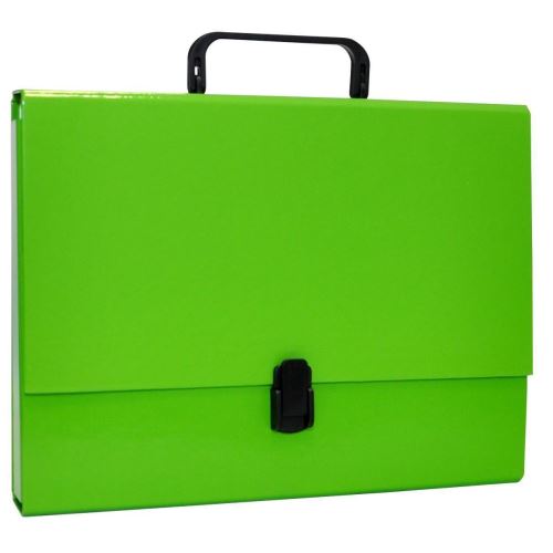 Servieta din carton OFFICE Products, burduf 50 mm, inchidere cu clip, A4+, verde deschis