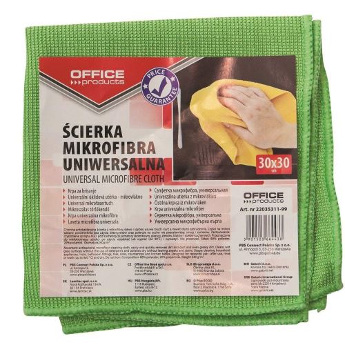 Laveta microfibra OFFICE Products, universala, 30 x 30 cm, 240 gr, color